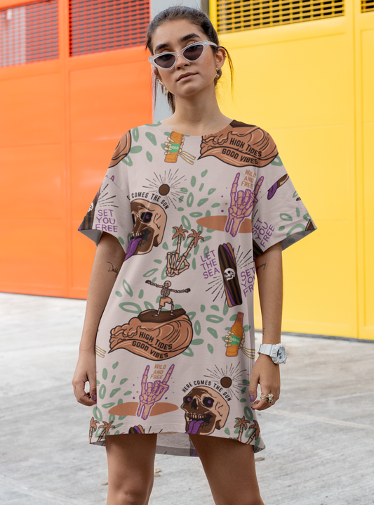 The High Tides Good Vibes T-Shirt Dress